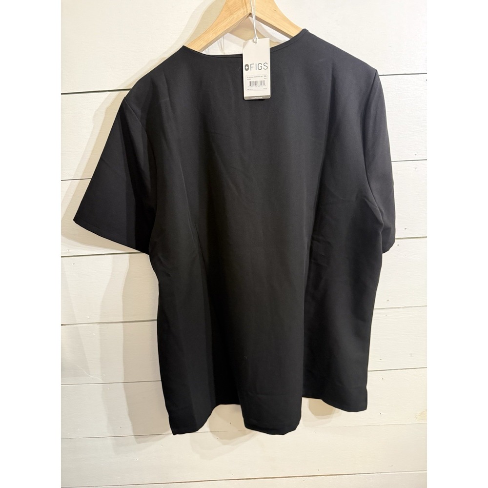 NWT Figs 2XL Catarina One Pocket Scrub Top Black Size XXL Medical - Picture 4 of 4